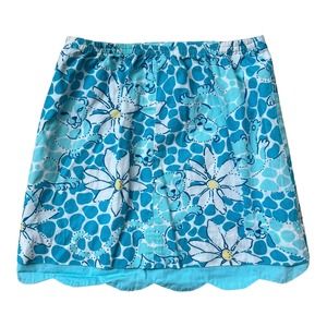 Lilly Pulitzer Blue Floral Kids Skirt